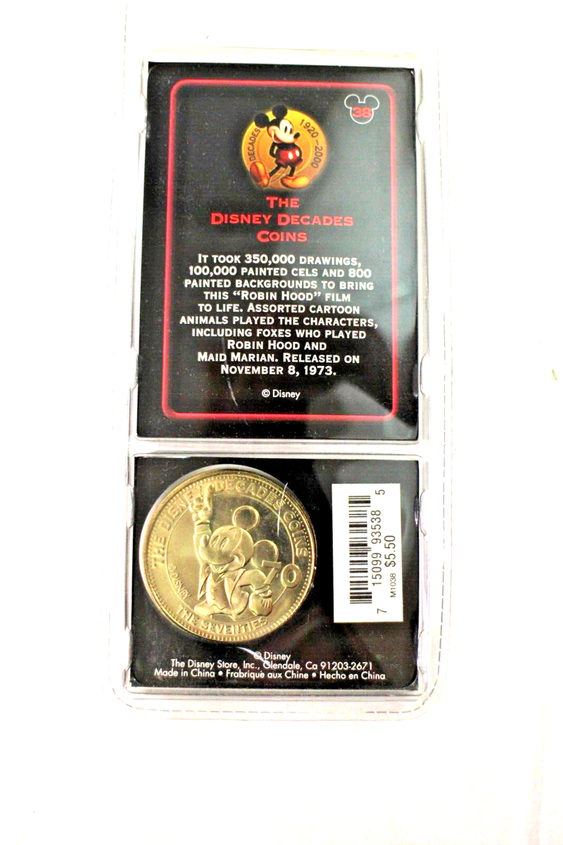 2000 Walt Disney Decades Coin #38 Robin Hood 1973 w Robin Hood