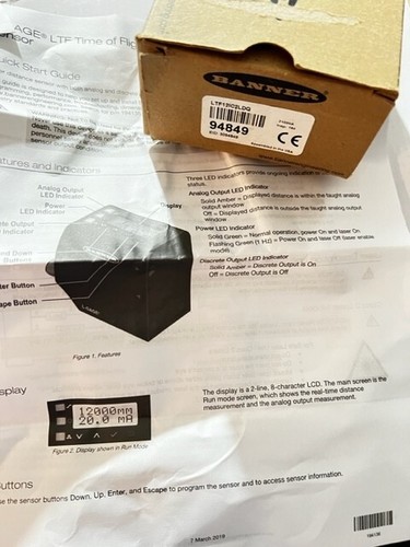 New In Box BANNER LTF12IC2LDQ LTF121C2LDQ Laser Displacement Sensor. ASAP ship