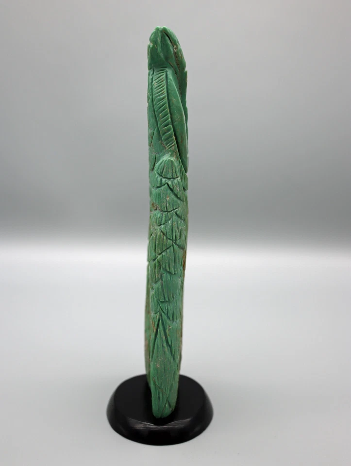 Kateri Quandelacy Sanchez Grande 5 3/4" Alto Turquesa Zuni-Acoma Búho Fetiche Foto 3 de 4