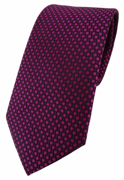 Tigertie Designer Krawatte Lila Violett Purpur Schwarz Gepunktet - Schlips Tie-image