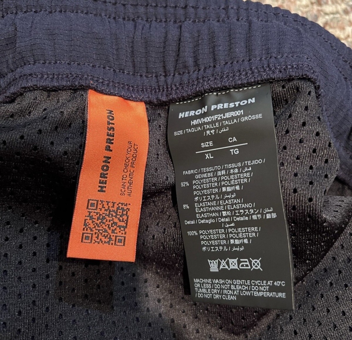 Heron Preston Active Logo Patch Short Size XL New With Tags
