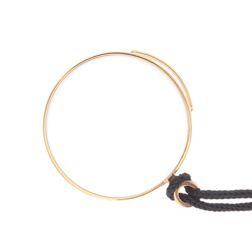 Classico Monocolo Bordato Filo, Medio (37mm) in Argento, Oro - Foto 3 di 3