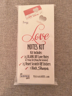 NEW DIY Scratch-Off 25 Mini Love Notes Kit Valentine's Day Create Love Cards