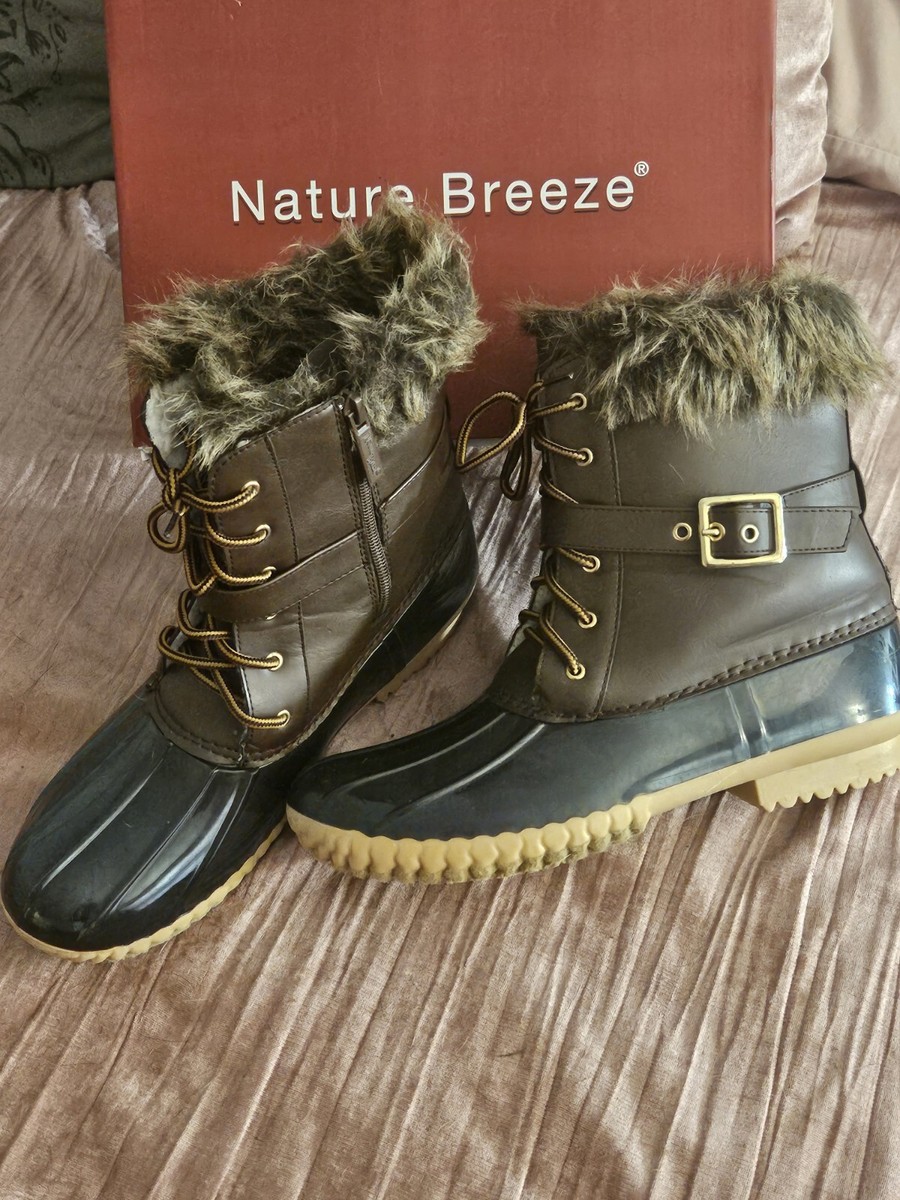 Womens Size 11 Winter Duck Boots With Fur Trum