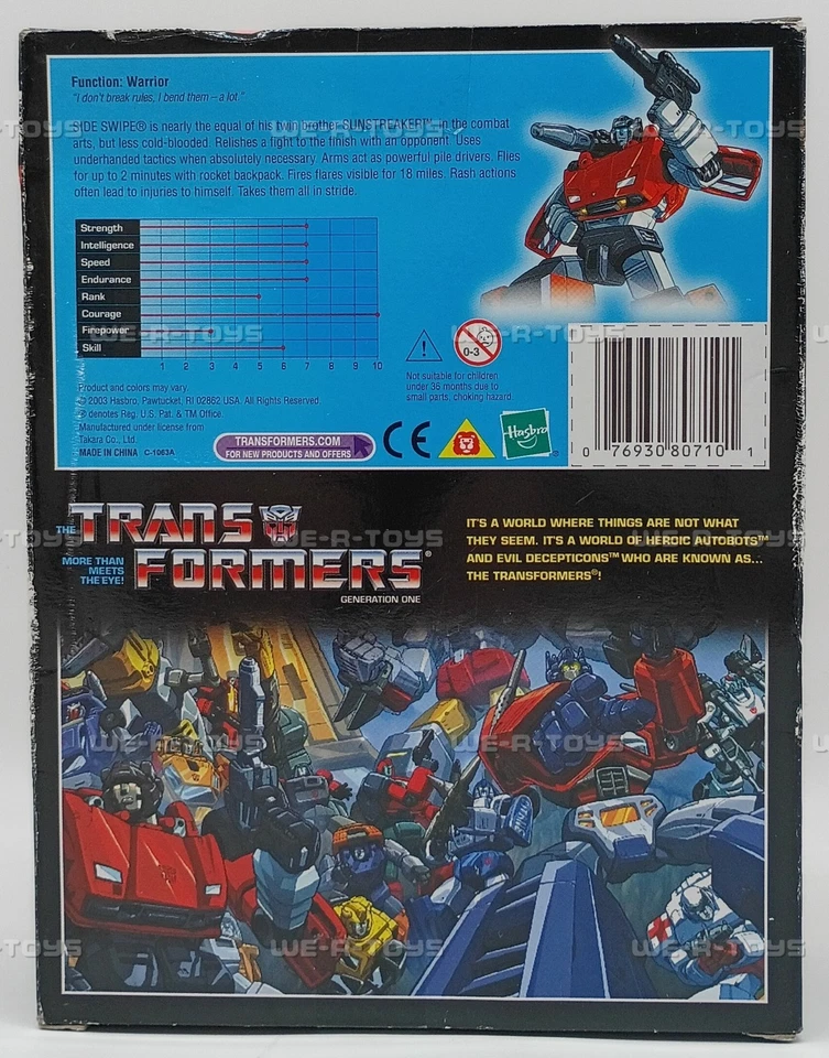Transformers Commemorative Series VIII Autobot Side Swipe Action Figure New 2003 - Image 4 of 4