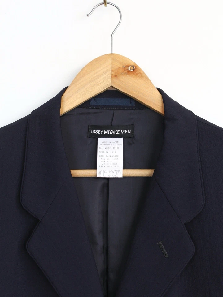 Chaqueta Blazer Issey Myake Hombre Azul Marino, Talla L Foto 3 de 4