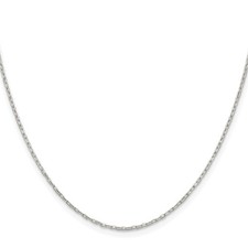 Sterling Silver Cable Chain Necklace, 1 mm