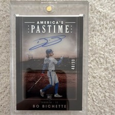 2020 Panini Chronicles America's Pastime Bo Bichette RC Auto /99 Blue Jays