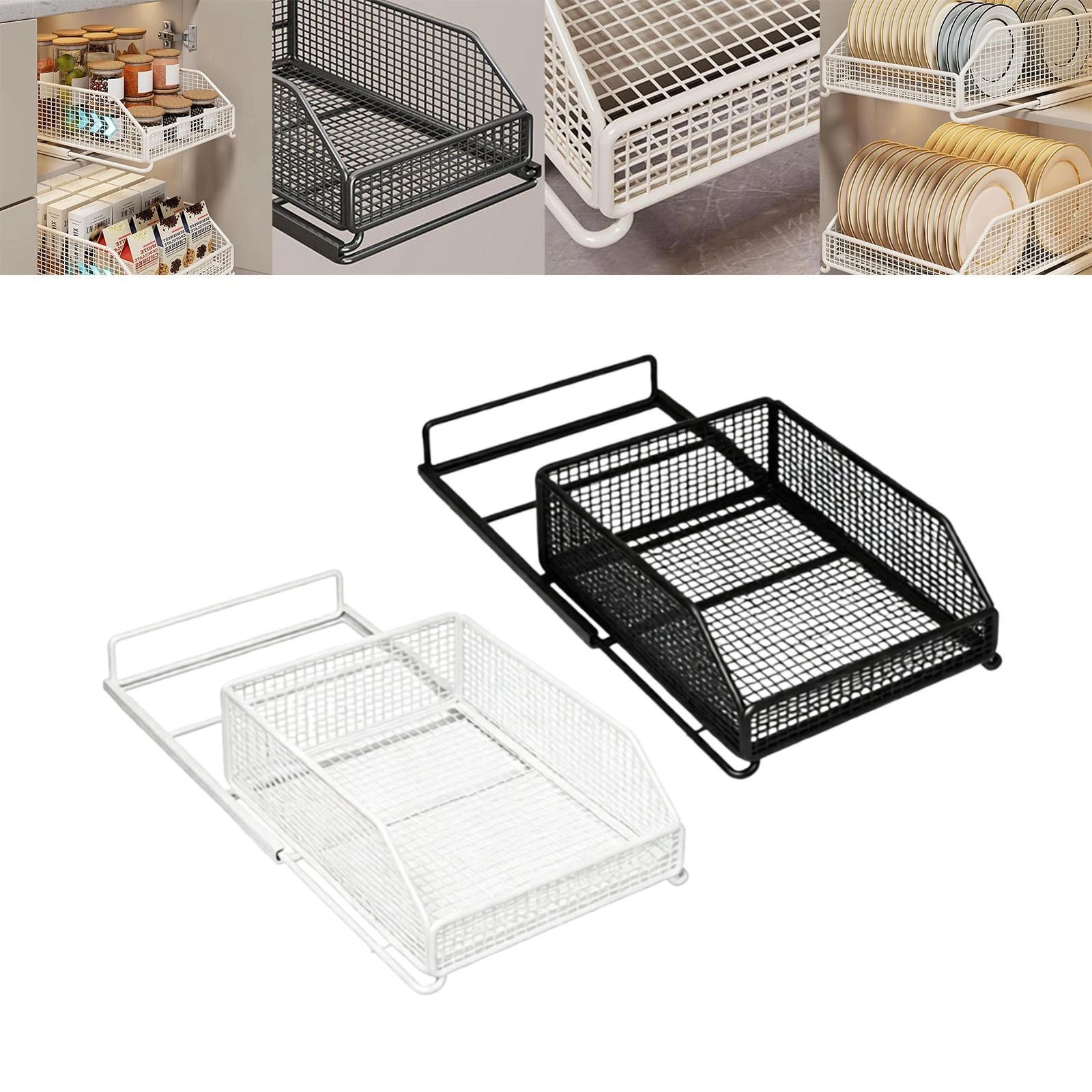 Pull Out Cabinet Organizer Utensil Spice Storage Shelf Kitchen Organization Easy