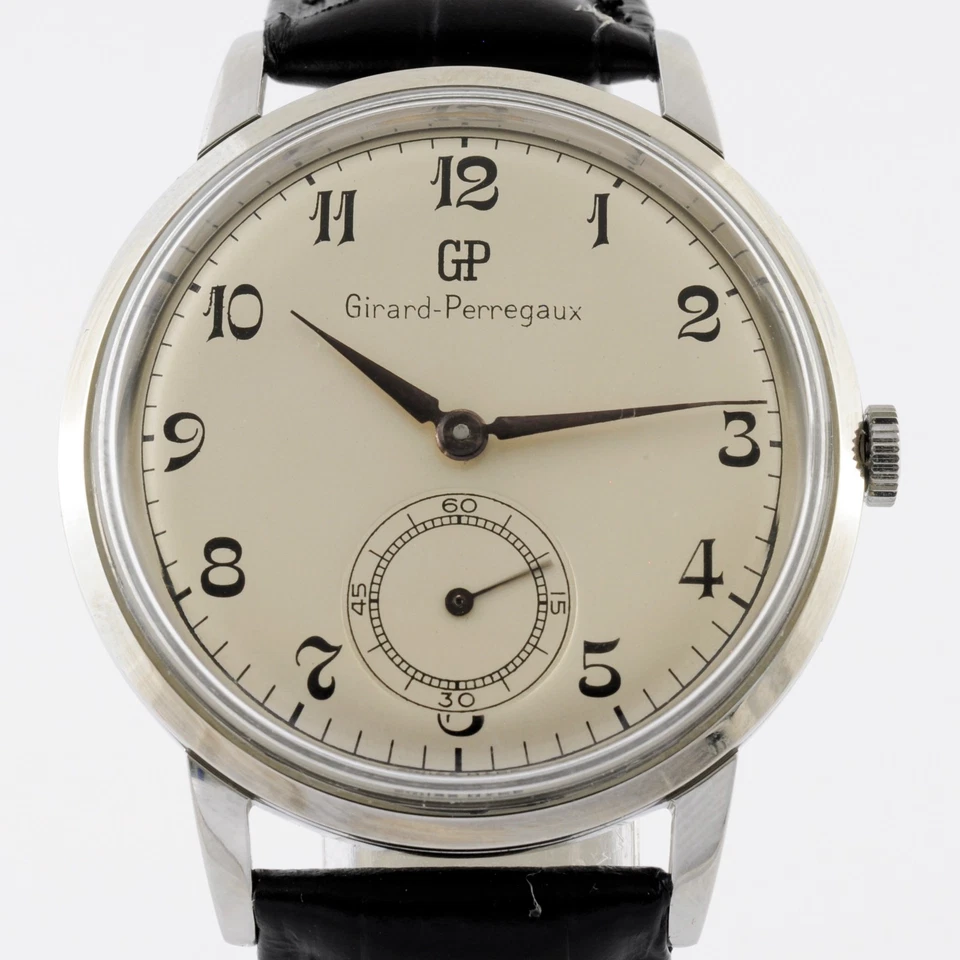 RELOJ CABALLERO AUTÉNTICO JUMBO GIRARD PERREGAUX ARTE DECO ESFERA CUERDA MANUAL ACERO Foto 3 de 4