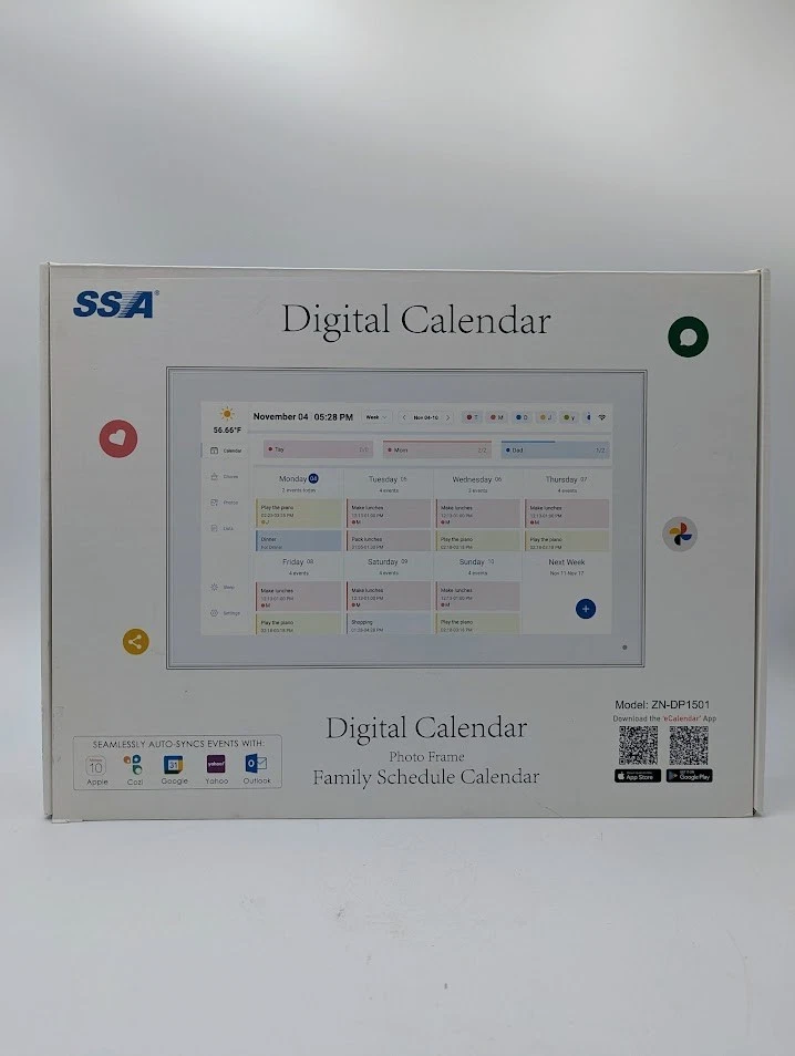 Calendario digital inteligente Wifi y gráfico de tareas pantalla táctil SSA ZN-DP1501 - 15,6 pulgadas Foto 2 de 4