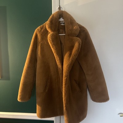 Apparis Siena Brown Faux Fur Teddy Coat MEDIUM