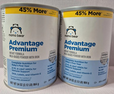 Mama Bear Advantage Premium Infant Formula Set of 2 34oz each Exp: 12/2026