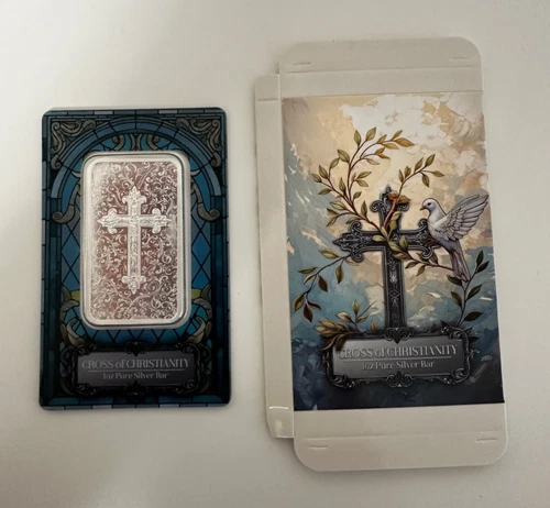 PAMP Suisse Cross of Christianity 1oz Silver Bar 999 Fine Silver (Mintage 5000)