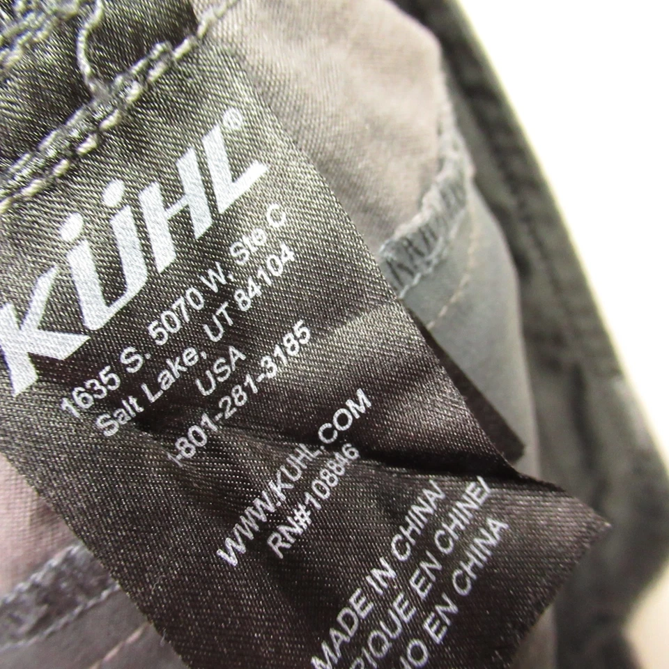 Shorts Kuhl Feminino 6 Bolsos Snap Leve Ao Ar Livre Caminhada Carga Cinza - Imagem 4 de 4