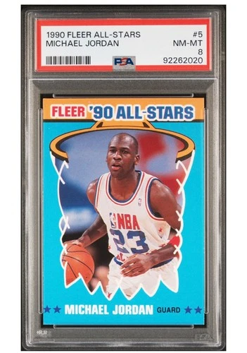 1990 FLEER ALL-STARS #5 MICHAEL JORDAN PSA 8