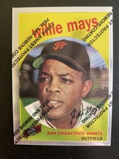 Willie Mays 1996 Topps Commemorative Reprints 1959 50 #11 Giants Coating