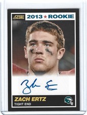 2013 Panini Score Zach Ertz BLACK AUTO 06/25 RC Rookie #439 SSP