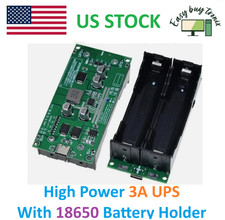 4Pcs 9V 3A 18650 Li-ion Battery UPS Power Supply Module - Type c