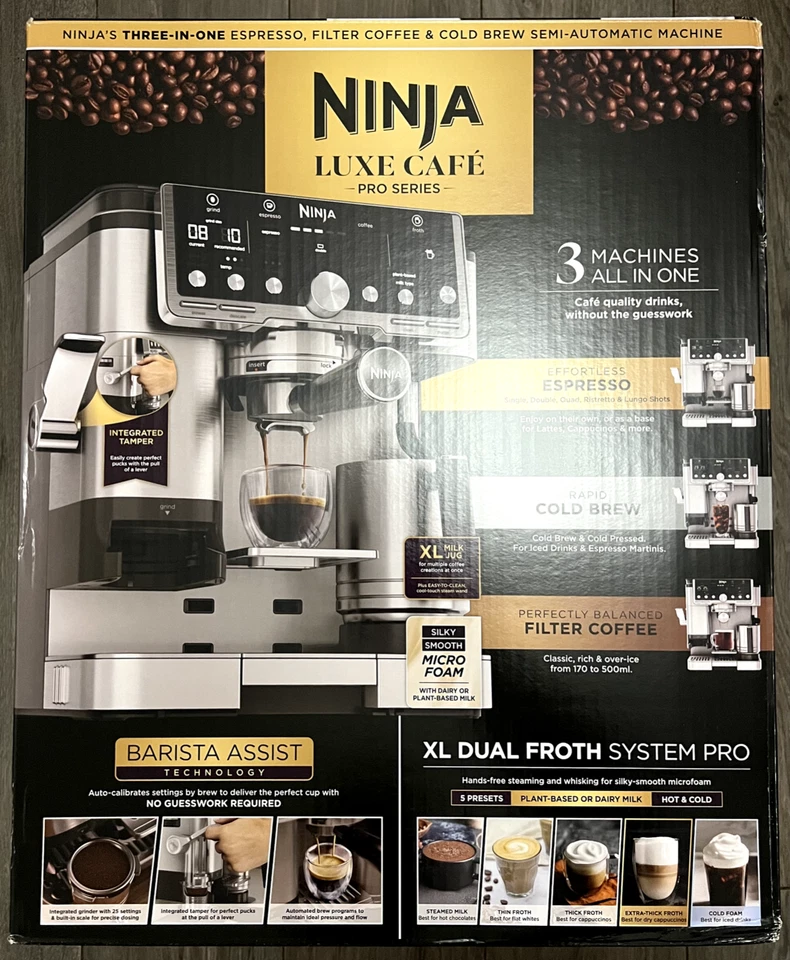 Ninja Luxe Cafe Pro Espressomaschine - ES701UK - Brandneu Originalverpackt