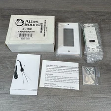 Atlas Sound M-1BJW Infrared Repeater System Receiver, Decora-Style, White