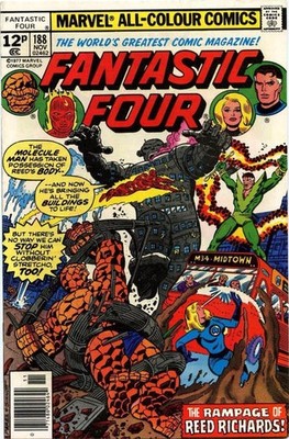 Fantastic Four (1961) # 188 UK Price (6.5-FN+) Molecule Man 1977