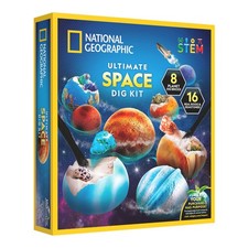 National Geographic Ultimate Space Gemstone Dig Kit 8 Planet-Shaped Bricks ...