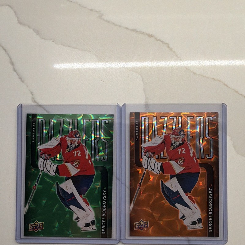 Upper Deck 2025-26 Series 2 Dazzlers DZ-80 Sergei Bobrovsky Green/Orange (2)