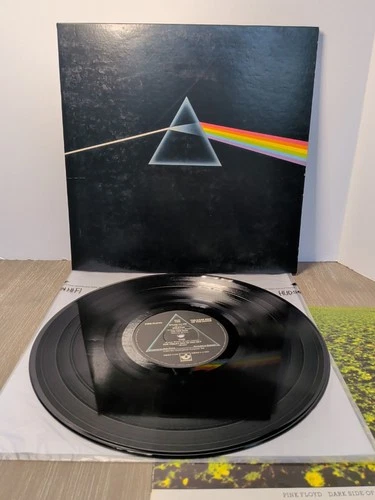 Pink Floyd Dark Side of the Moon LP SMAS-11163 Vinyl 1973 w/ Poster EX/VG+ VTG