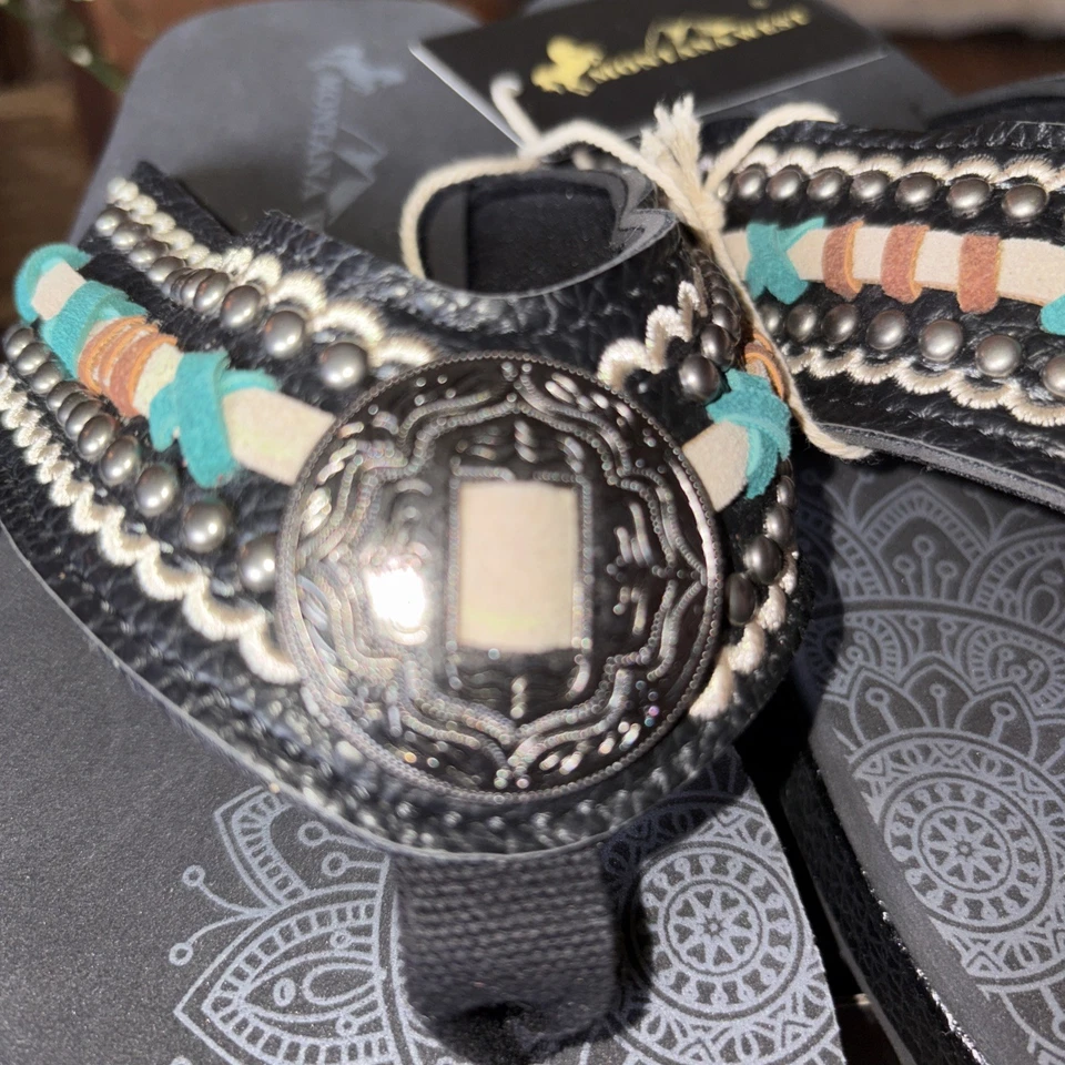 Sandalias Montana West Concho para mujer 6 sandalias de plataforma occidental Foto 2 de 4