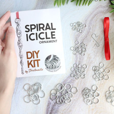 DIY Spiral Icicle Ornament Kit - Beginner Chainmail Winter D cor Craft Kit