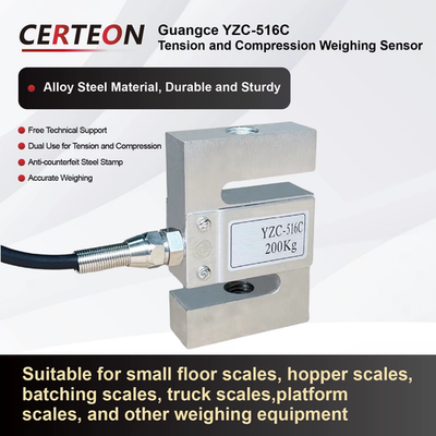 #ad YZC 516C S Beam Load Cell 100kg 200kg 1t 2t Pull Pressure Sensor Tension Compres C $129.17