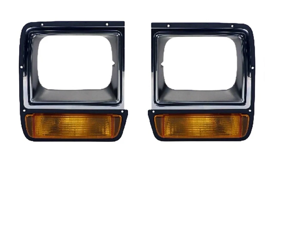 NEW FRONT HEADLAMP DOOR / BEZEL LEFT RIGHT FOR 1986-1990 DODGE RAMCHARGER D150 - Image 2 of 4