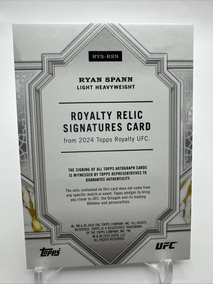 Ryan Spann 2024 Royalty Auto Relic Green 4/5 UFC- 701 - Image 2 of 2
