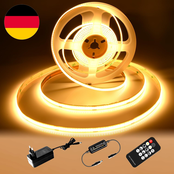 COB LED Strip 2M, LED Streifen Warmweiss 2700K, 24V Dimmbar LED Band, CRI92, 8Mm-image