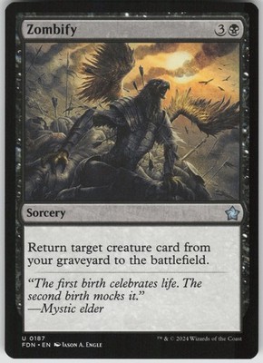 MTG Zombify NM Foundations Magic 187