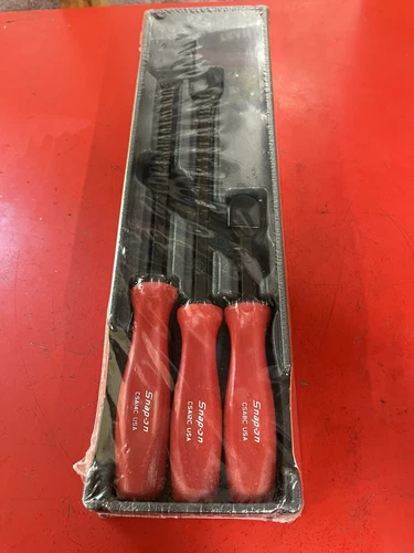 Snap-on Tools USA NEW 3pc RED Hard Handle Rigid Carbon Scraper Set CSA300AR