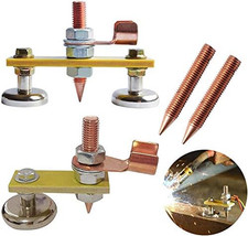 6 Pcs Magnetic Welding Head, Welding Ground Clamp, Magnetic Welding Support,Stro