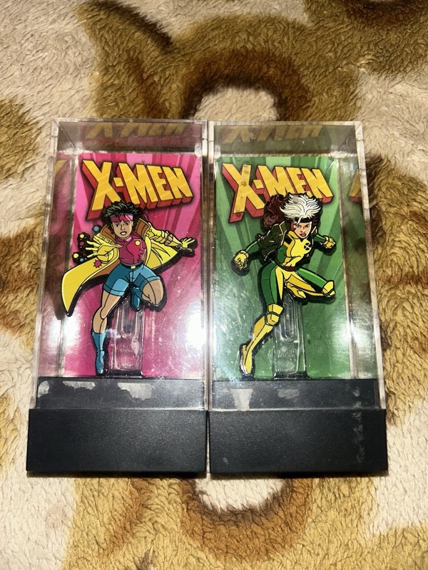 FiGPiN Jubilee X-Men Collectible Figure #436 Glitter Chase and Rouge #438 Marvel