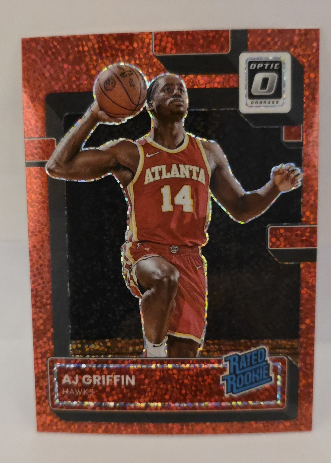2022-2023 Panini Donruss Optic Rated Rookie Aj Griffin (RC) #204 Red Sparkle