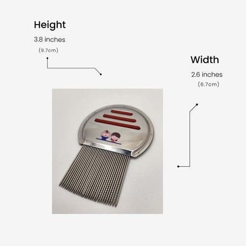 Private Lice Care Terminator Stainless Steel Lice Comb Professional Nit Removal - Afbeelding 5 van 5