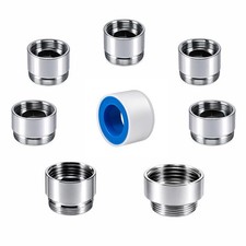 7 PCS Female Thread Faucet Adapter Kit, Sink Faucet Aerator Adapter