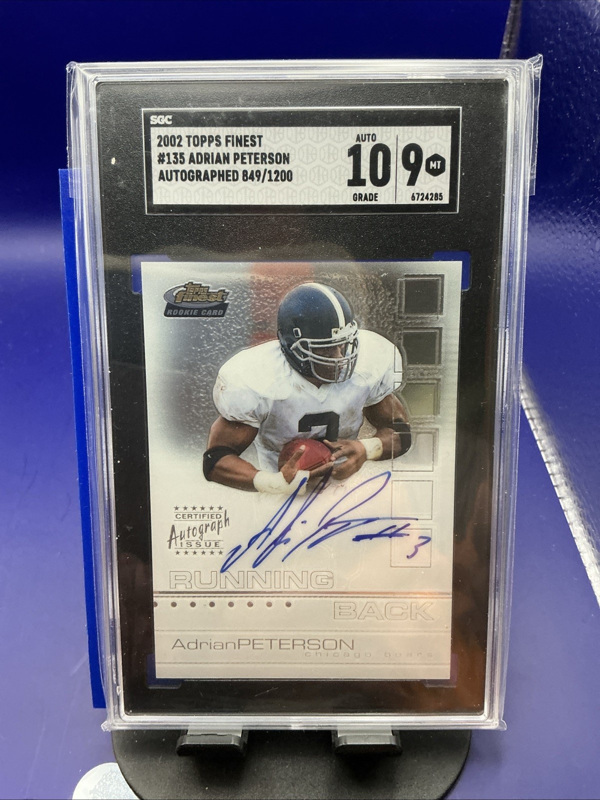 Adrian Peterson Finest #135 Certified Autograph