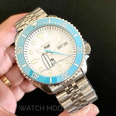 Seiko SKX Mod Automatic NH35 Movement Snoopi Surfboard Beach Theme