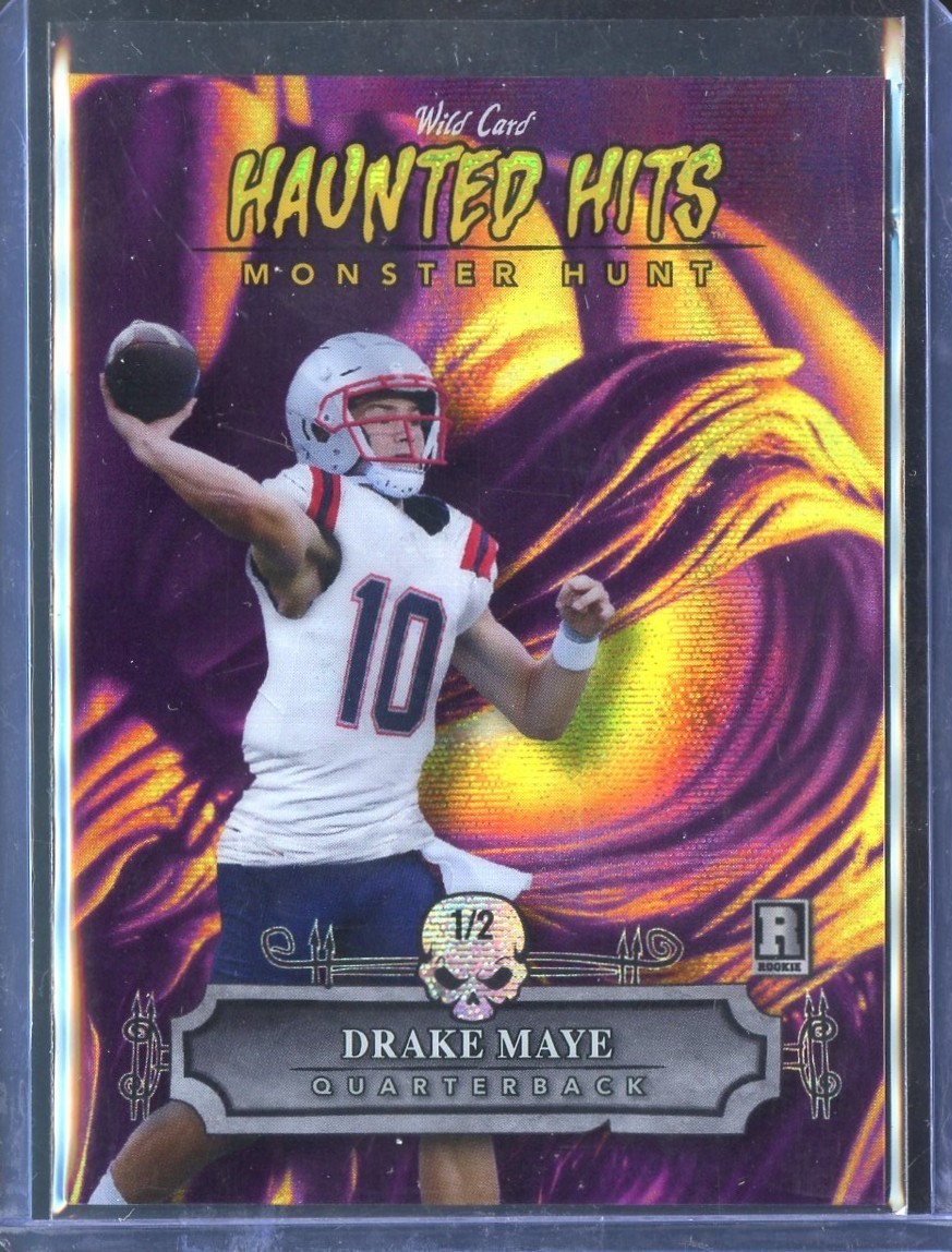 Drake Maye Wild Card Haunted Hits Monster Hunt Promo Monster Hit Witch #DM Stealth Foil-Purple 1/1