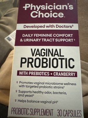 Physicians Choice Vaginal Probiotic PH Balance 30 Capsules Exp 05/2027