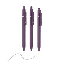 3Pcs 0.5mm Retractable Pens, Dark Purple Gel Ink,Dark Purple