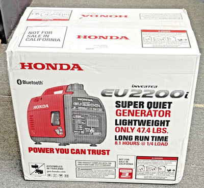 Honda EU2200i Bluetooth Lightweight Super Quit Gas Generator 2200 watts