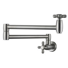 Pot Filler Faucet Wall Mount, Brushed Nickel Kitchen Stove Faucets Stretchabl...