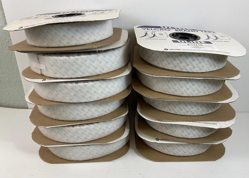 ULINE 2” White Velcro Hook S-11716 (5) Rolls 25 Yd. & (6) Rolls Loop 11717 25 Yd